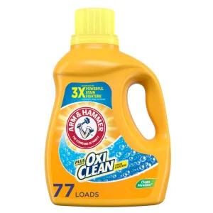 Arm & Hammer Plus OxiClean Clean Meadow, 77 Loads Liquid Laundry Detergent, 100.5 fl oz