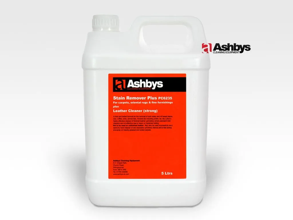 Ashbys Stain Remover Plus / Strong Leather Cleaner 5 Ltr