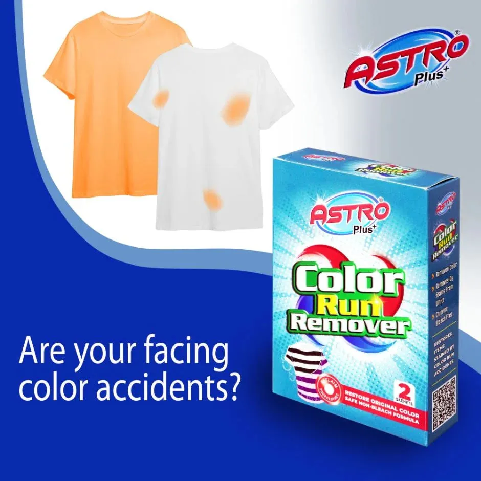 Astro Plus Color Run Remover | Powerful Color Bleed Eliminator Stain Remover Stain Remover(200g)