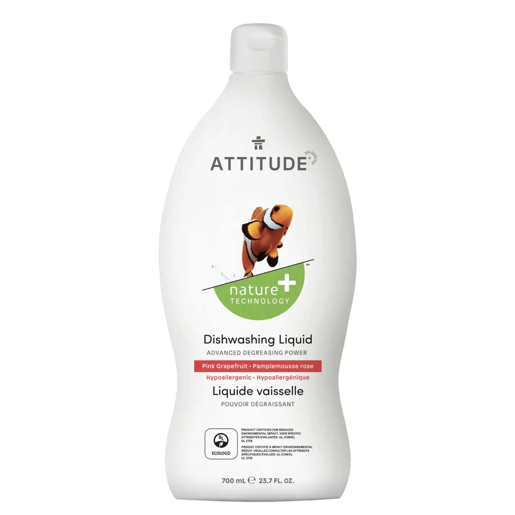 Attitude Nature  Natural Dish Soap - Pink Grapefruit 700ml