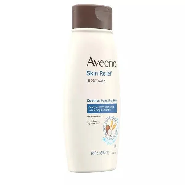 Aveeno Skin Relief Body Wash with Coconut Scent for Sensitive, Itchy, Dry Skin - 18oz