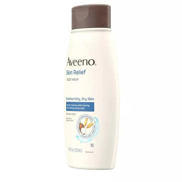 Aveeno Skin Relief Body Wash with Coconut Scent for Sensitive, Itchy, Dry Skin - 18oz