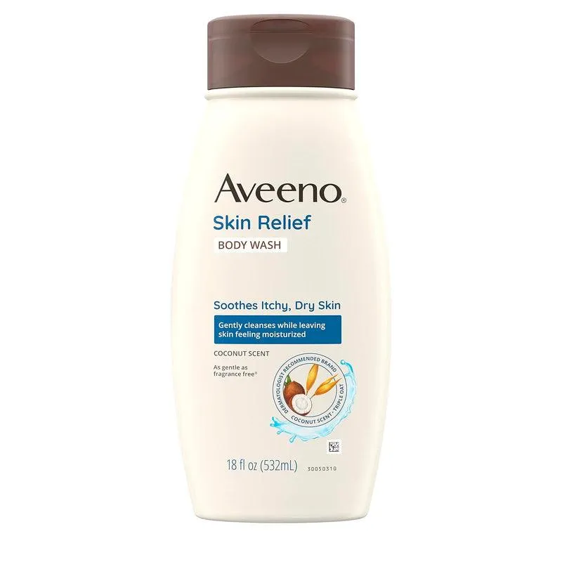 Aveeno Skin Relief Body Wash with Coconut Scent for Sensitive, Itchy, Dry Skin - 18oz