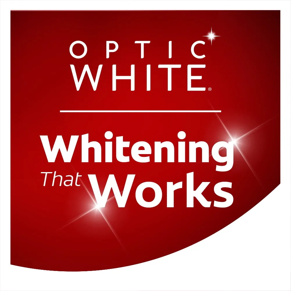 Colgate Optic White Stain Fighter Whitening Toothpaste, Clean Mint, 6 oz Tube