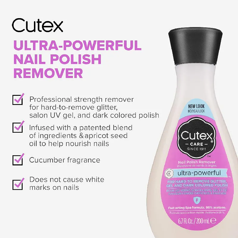 Cutex Gel Nail Polish Remover Ultra-Powerful & Removes Glitter and Dark Color Polish