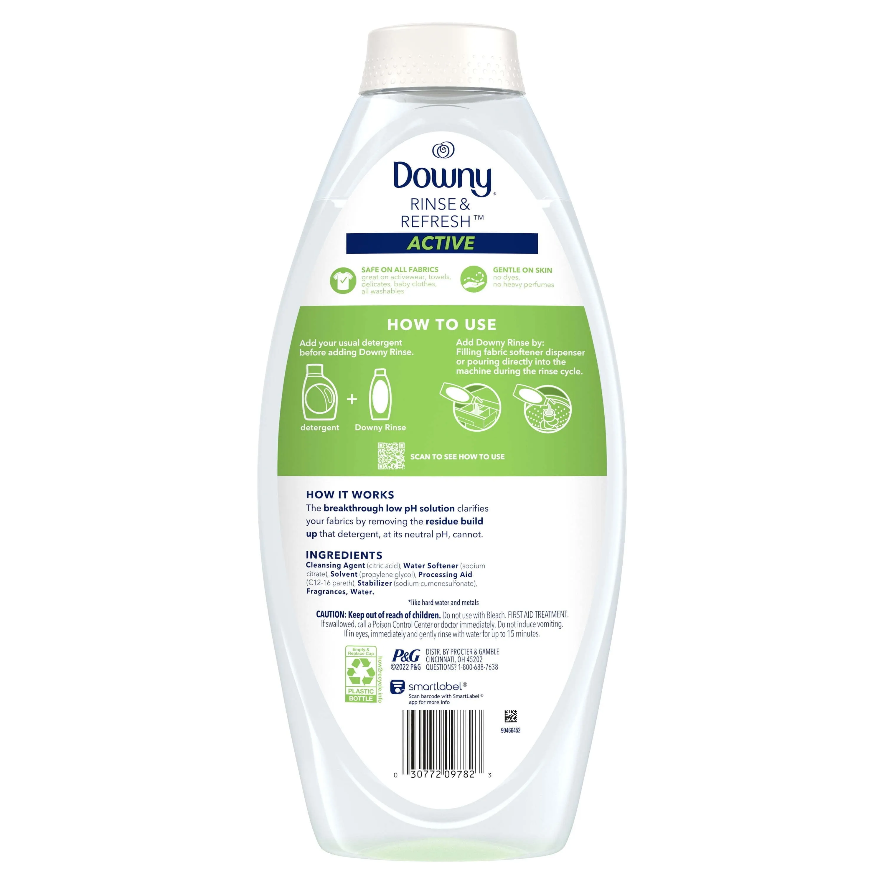 Downy Rinse & Refresh Liquid Laundry Odor Remover & Fabric Softener, 48.00 fl oz