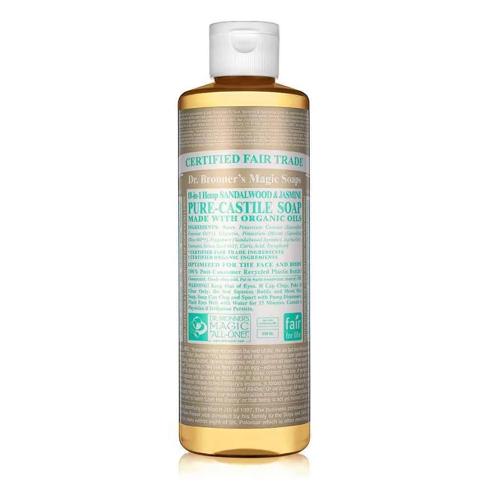 Dr Bronners Liquid Castile Soap Sandalwood & Jasmine 237ml