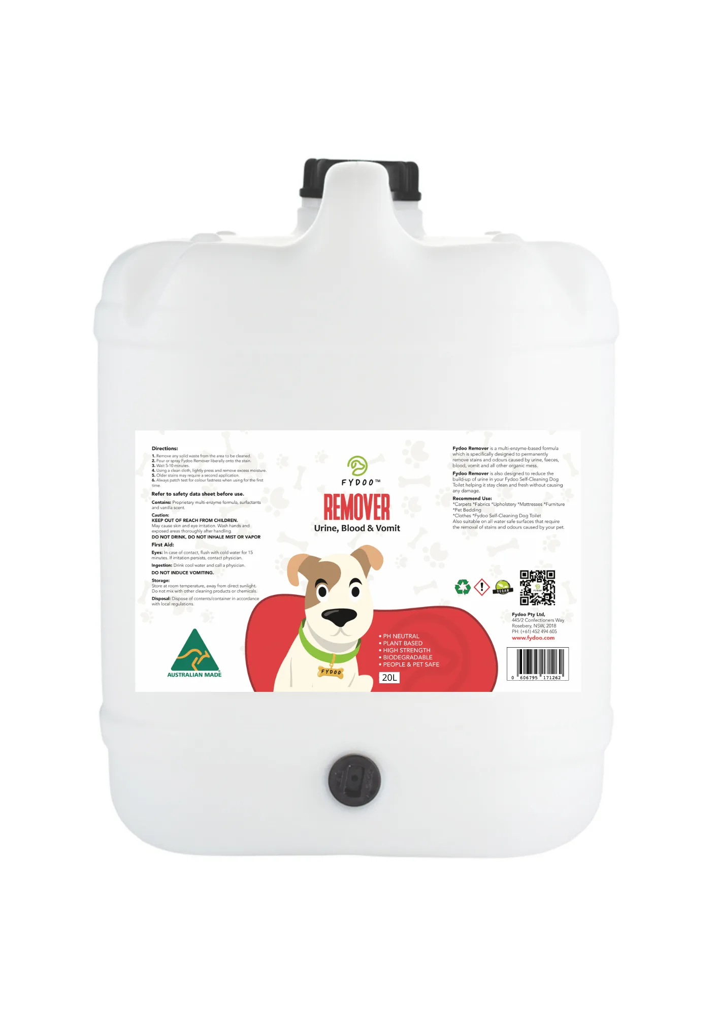 Fydoo® Remover 20L - (Urine, Blood & Stain Removal)