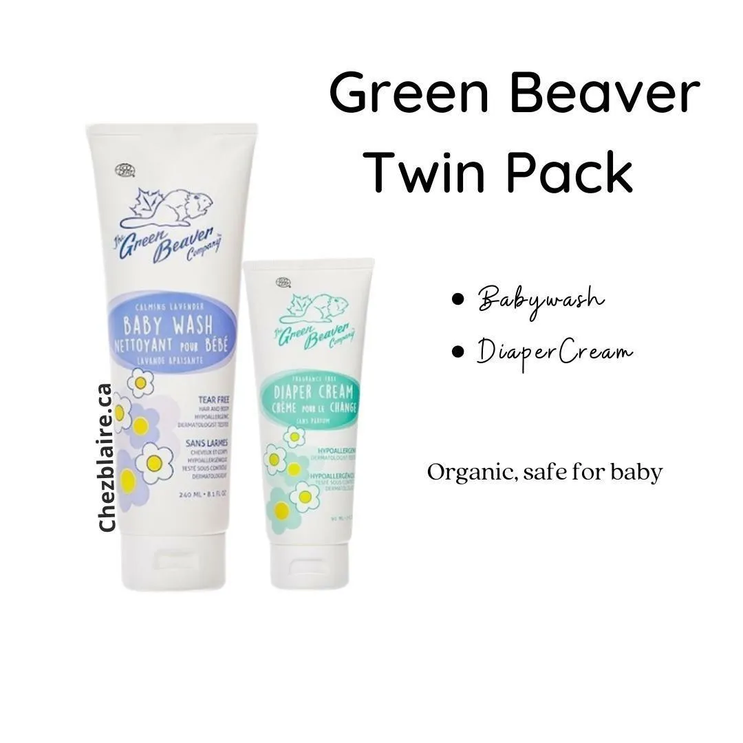 Green Beaver Organic Twin Pack (Organic Babywash   Diaper Cream)