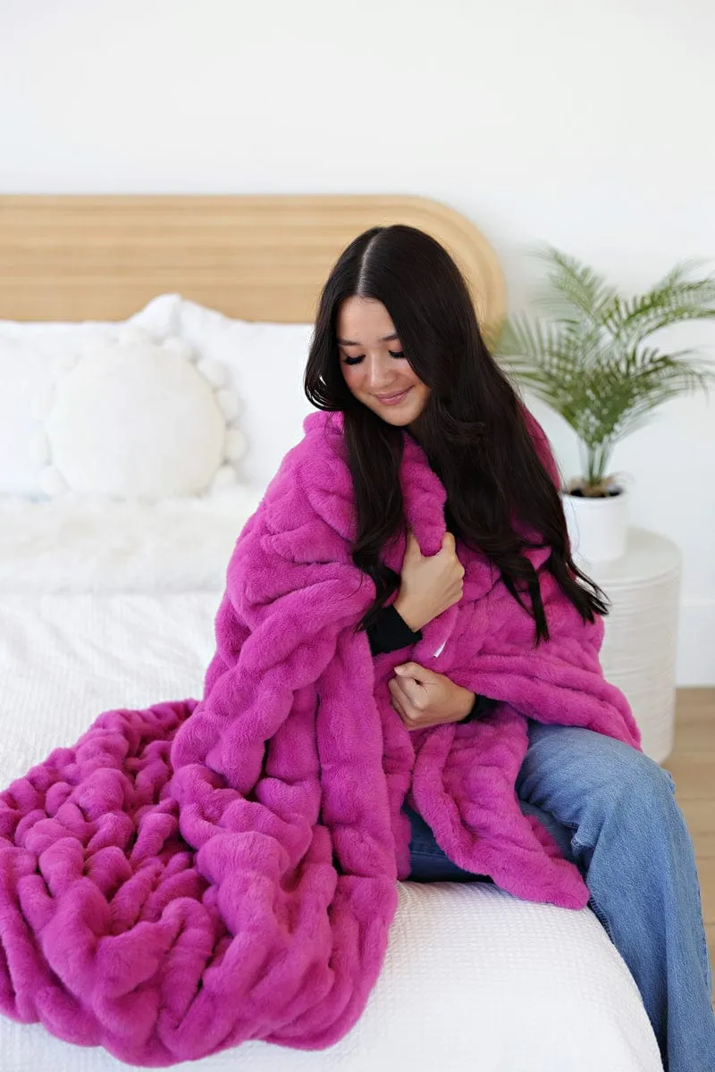 Hugs Rose Violet Blanket