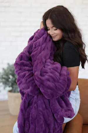 Hugs Sunset Purple Blanket