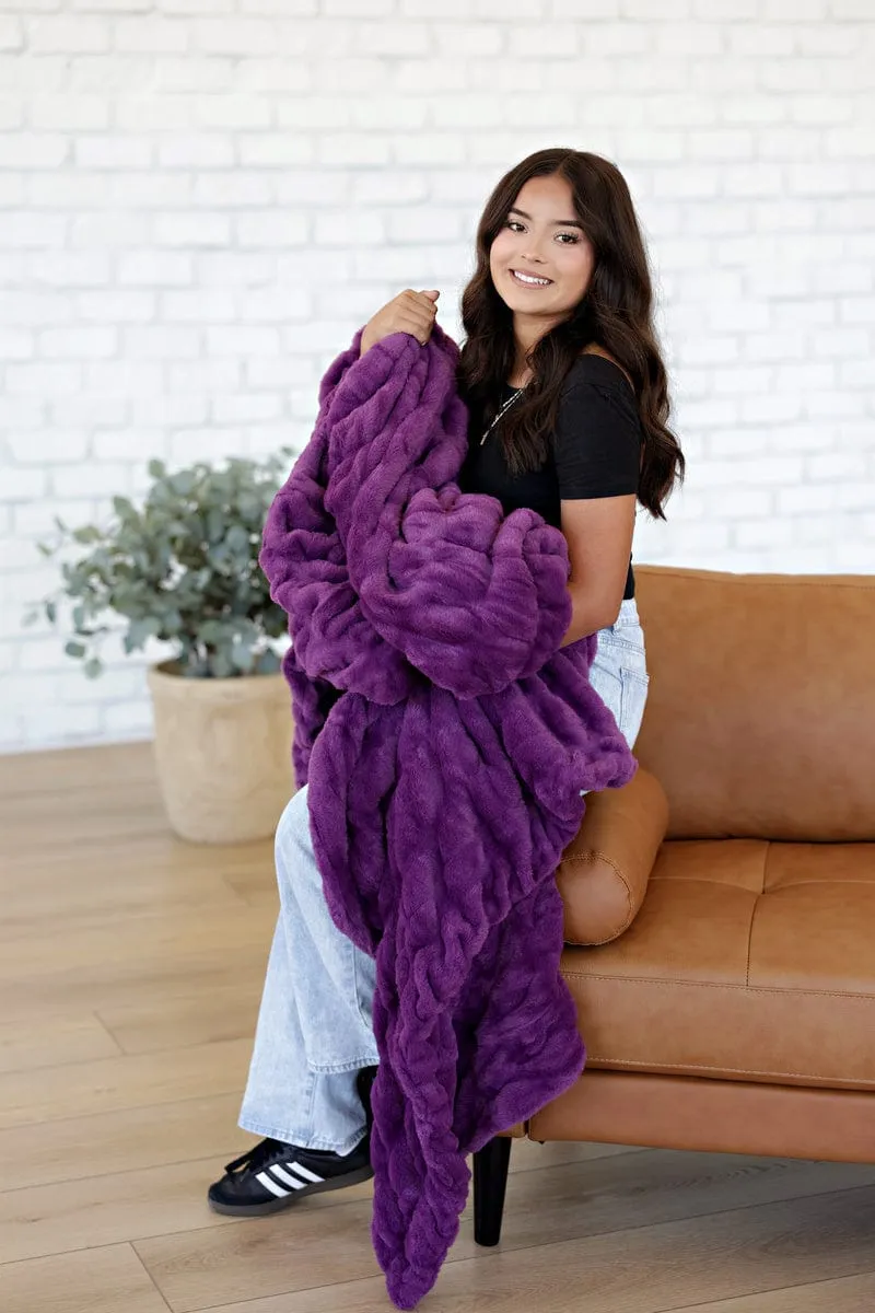 Hugs Sunset Purple Blanket