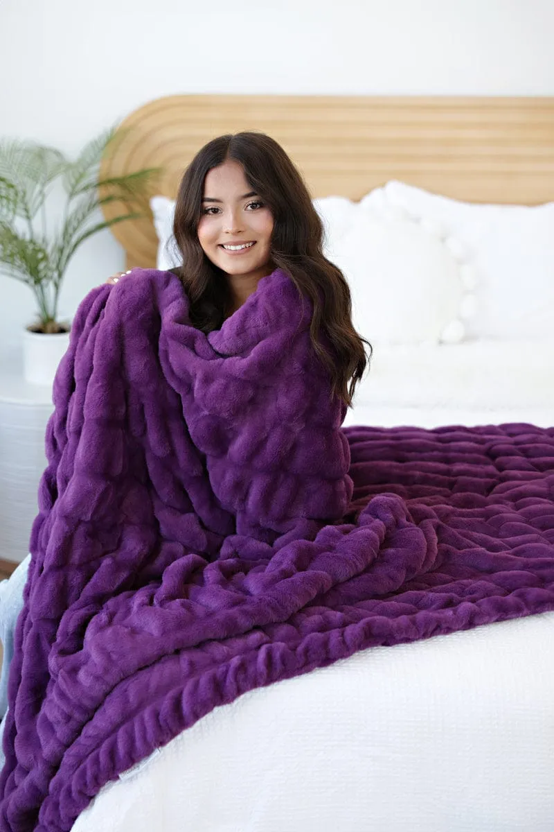 Hugs Sunset Purple Blanket