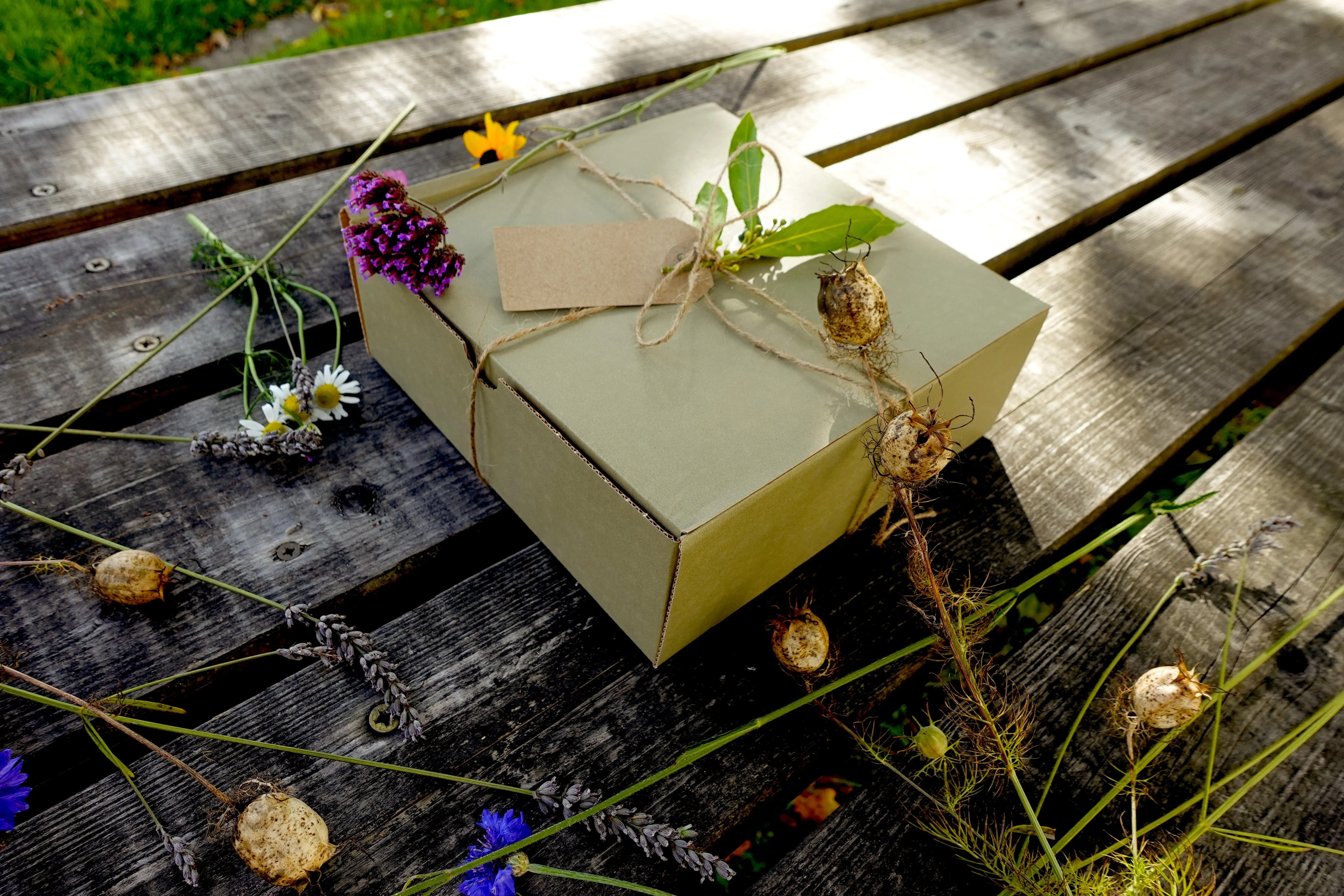 Organic Bath Salts Gift Set with Natural Dried Flowers