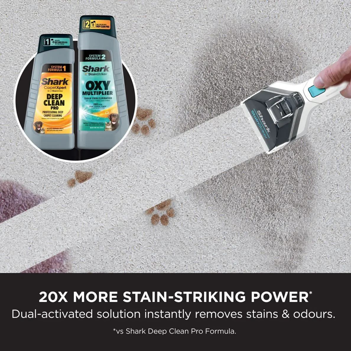 Shark CarpetXpert Deep Carpet Cleaner with Built-In StainStriker | EX200UK